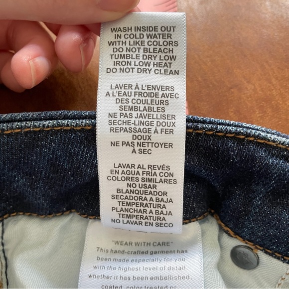 Good American Good Waist Chewed Back Pockets Jeans Indigo203 Size 6/28 NWT - Picture 10 of 12